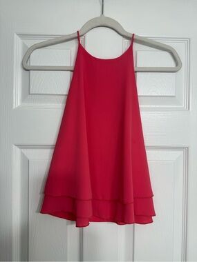 fab'rik Hot Pink Layered Spaghetti-Strap Tank